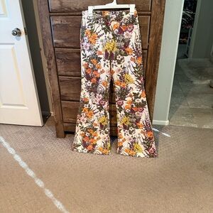 NWT FREE PEOPLE X Wrangler Wonderer mid rise floral jeans